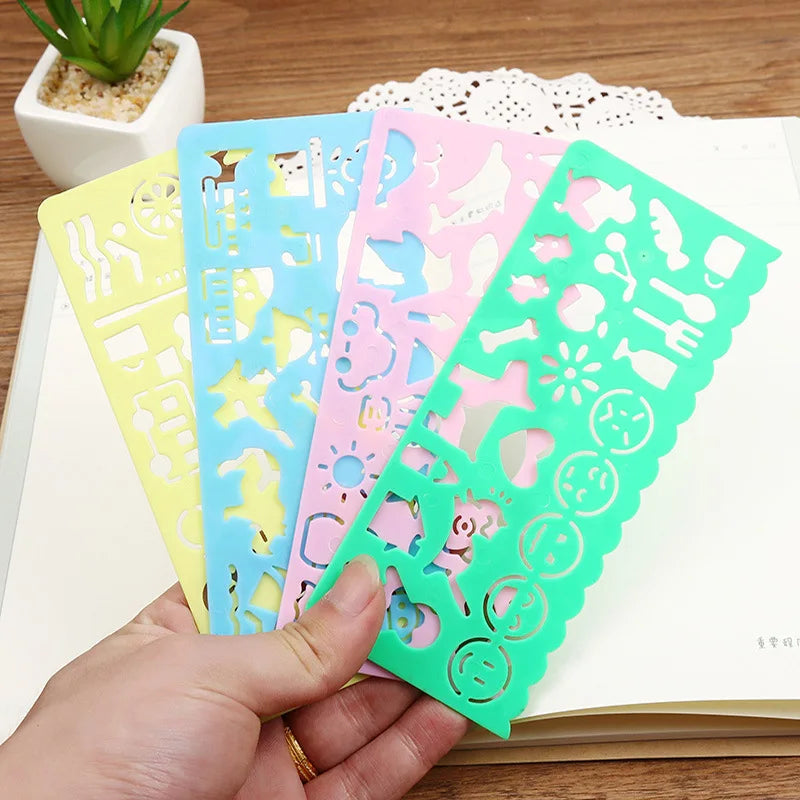 22/4/1PC Spirograph Ruler Drawing Scratch Painting Toys Interlocking Gears Wheels Painting Drawing Accessories Educational Toy