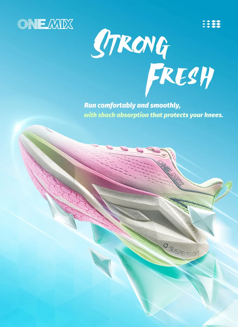 ONEMIX Running Shoes for Men Super Light Outdoor Athletic Training Jogging Sneakers Anti Slip Wear-Resistant Walking Shoes