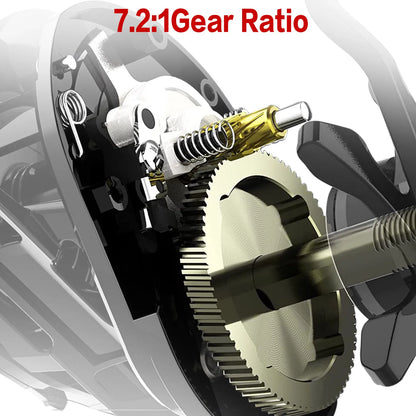 Sougayilang 1.8-2.4m Casting Fishing Combo Telescopic Fishing Rod and 7.2:1 High Speed Fishing Reel with 150M Line Pesca