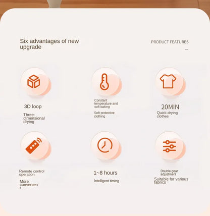 Remote Control Multifunctional Dryer Electric Clothes Home Cabinet Floor Machine Laundry Dryers Warm Air Dryer With Timing Home