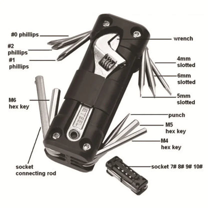 Motorcycle Multifunction Tool Kits Multitool Tire Repair Tool Set with Screwdriver Chain MTB Road Cycling Motorcycle Tools