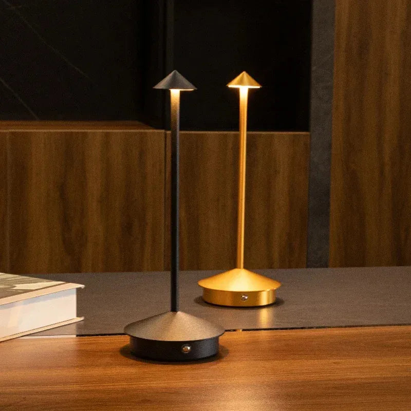 Rechargeable Table Lamp Creative Dining Touch LED Hotel Bar Coffee Pina Pro Table Lamp Decorative Desk Lamp