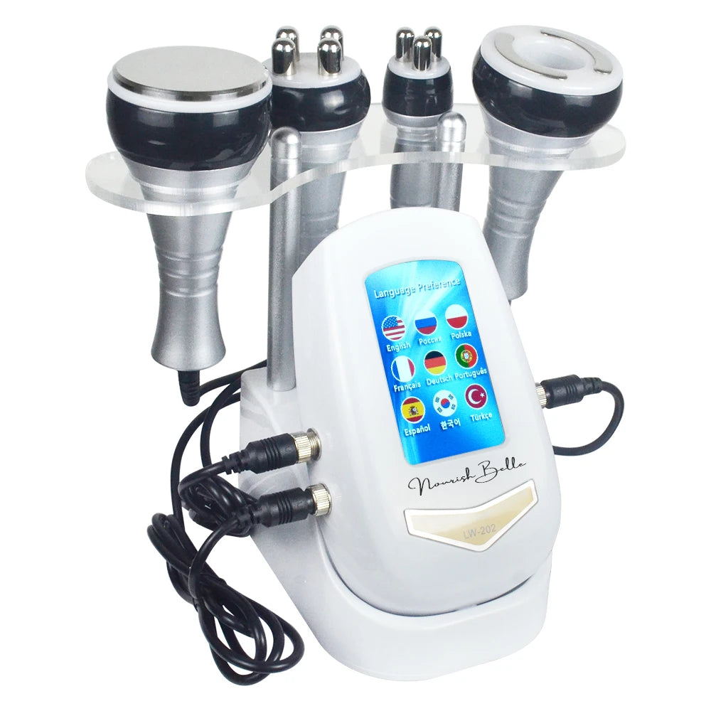 Máquina de cavitación ultrasónica para adelgazamiento corporal de 4 pulgadas y 140K, dispositivo de belleza, masajeador facial, reafirmante de piel, lifting facial, succión al vacío
