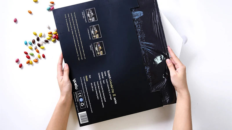 Scratch Art Paper Set 2 Sheets World Landmark Night Scene with Stylus DIY Crafts Stress Relief Creative Painting Adult Kids Gift