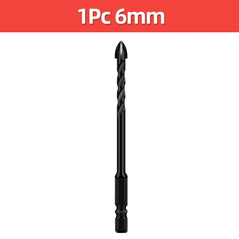 Cross Hex Tile Drill Bit For Glass Concrete Ceramic Tile Hole Opener Tunsten Carbide Hard Alloy Bits Set Tools 3 4 5 6 8 10 12mm