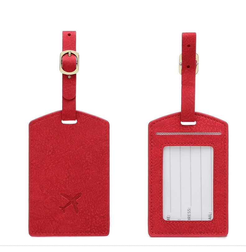Fashionable new PU luggage tag, boarding pass for overseas travel, luggage tag, anti-loss name card, luggage tag