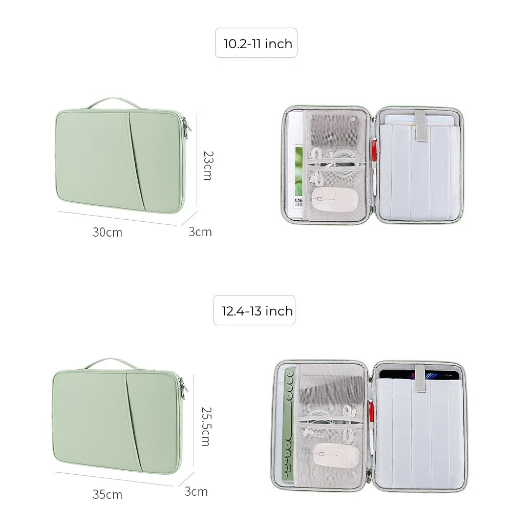 Sleeve Case For iPad 10th 9th Generation Pro 12 9 Shockproof Cover for Air 5/4 MiPad 5 Pro 11 12.4 Bag For Macbook Matepad 12.6