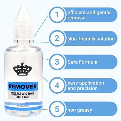 Removedor de cola líquida para extensões de cabelo, 1 peça, removedor de cola para peruca, adesivo de ação rápida, removedor de extensões de cabelo para remover cola de cabelo