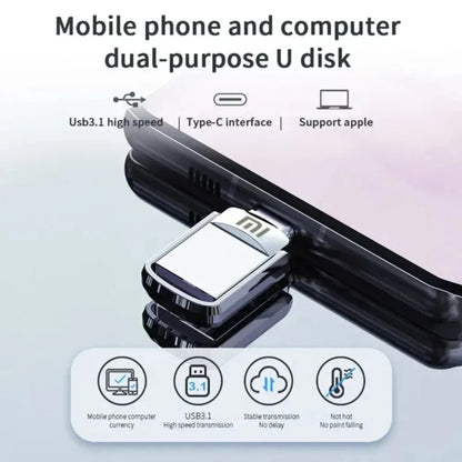 Original XIAOMI USB Flash Drive 2TB Metal USB U Disk Flash Drives High Speed Pendrive 1TB Portable USB Memory Drive Accessory