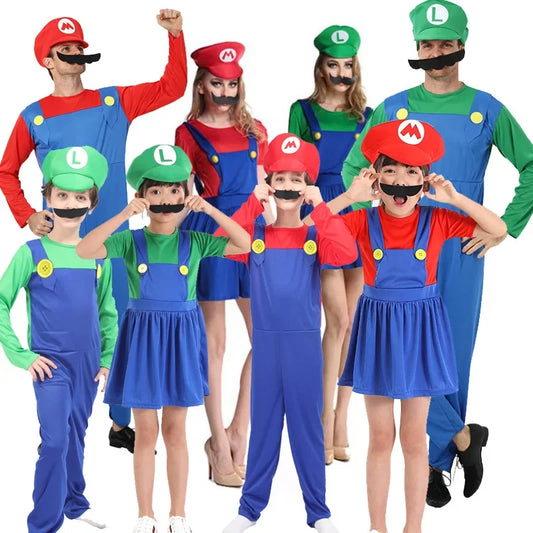 Juego divertido para niños y adultos, mono elegante de Super Brother Mari Bros, traje de vestir para hombre, disfraz de Cosplay de Anime, disfraces de carnaval y Halloween