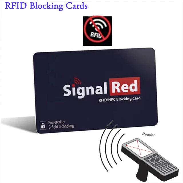 RFID Bloqueio Proteção Carteira, NFC Signals Shield, Proteção Segura, Cartões de Crédito e Passaportes Protector, Card Protector Blocker