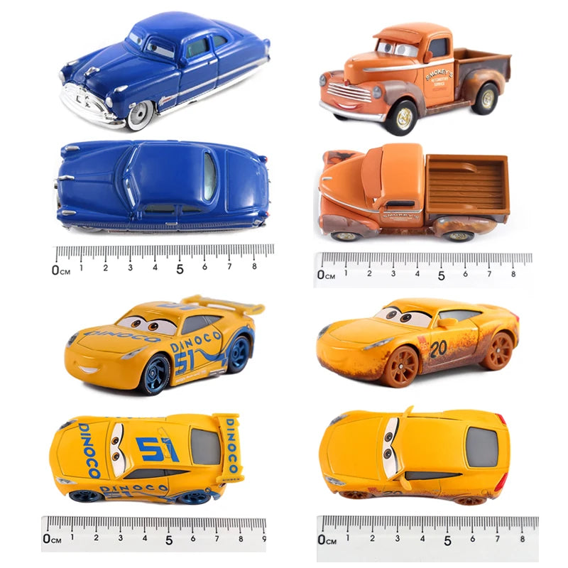 Disney Pixar Cars 3 Lightning McQueen No19 Poppy Racing Family Family Jackson Storm Ramirez Die Cast Metal Alloy Kids Gifts