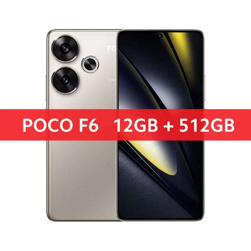 POCO F6 5G Global Version Cellphone 120Hz Flow AMOLED display 90W turbo charging 50MP camera system with OIS Snapdragon 8s Gen 3