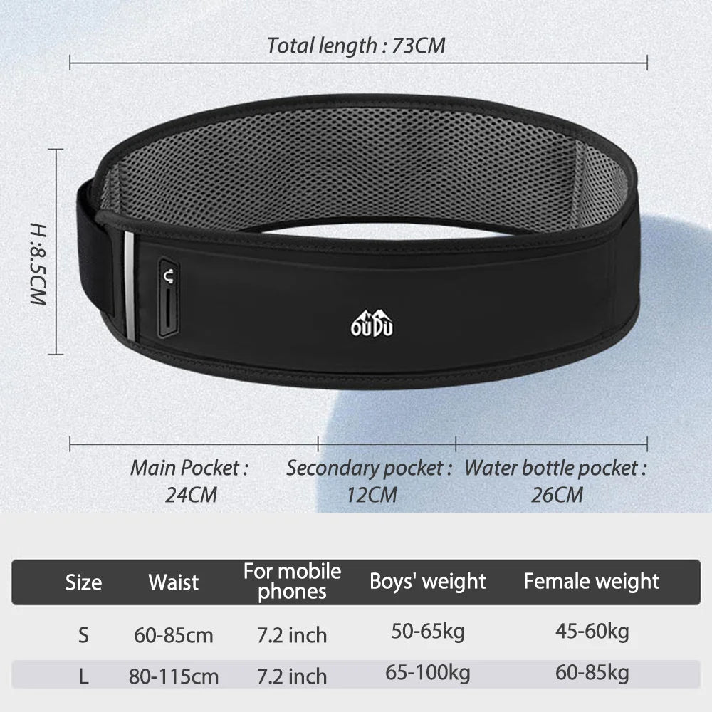 NEWBOLER Running Waist Bag Sports Fanny Pack Women Waist Running Bag Men Belt Bag Gym Bag Phone Pouch Running Accessories