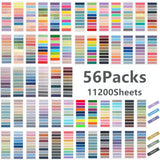 56 Packs Transparent Sticky Notes Self-Adhesive BookMarker Annotation Reading Book Clear  Tab  Kawaii Cute Stationery