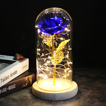 Envío directo de flores artificiales Galaxy Rose, La Bella y la Bestia, decoración de boda, regalo creativo para el Día de San Valentín, regalo para la madre.
