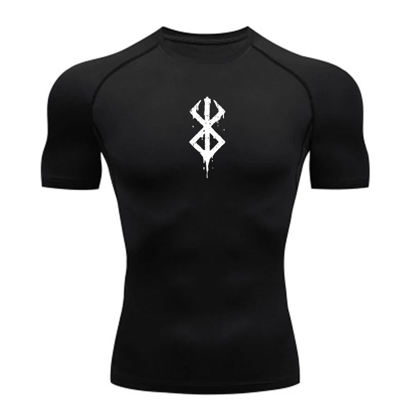 Camiseta deportiva de verano de secado rápido para hombre, camiseta de compresión de manga corta de segunda piel para gimnasio, entrenamiento, fitness, correr, ropa para hombre