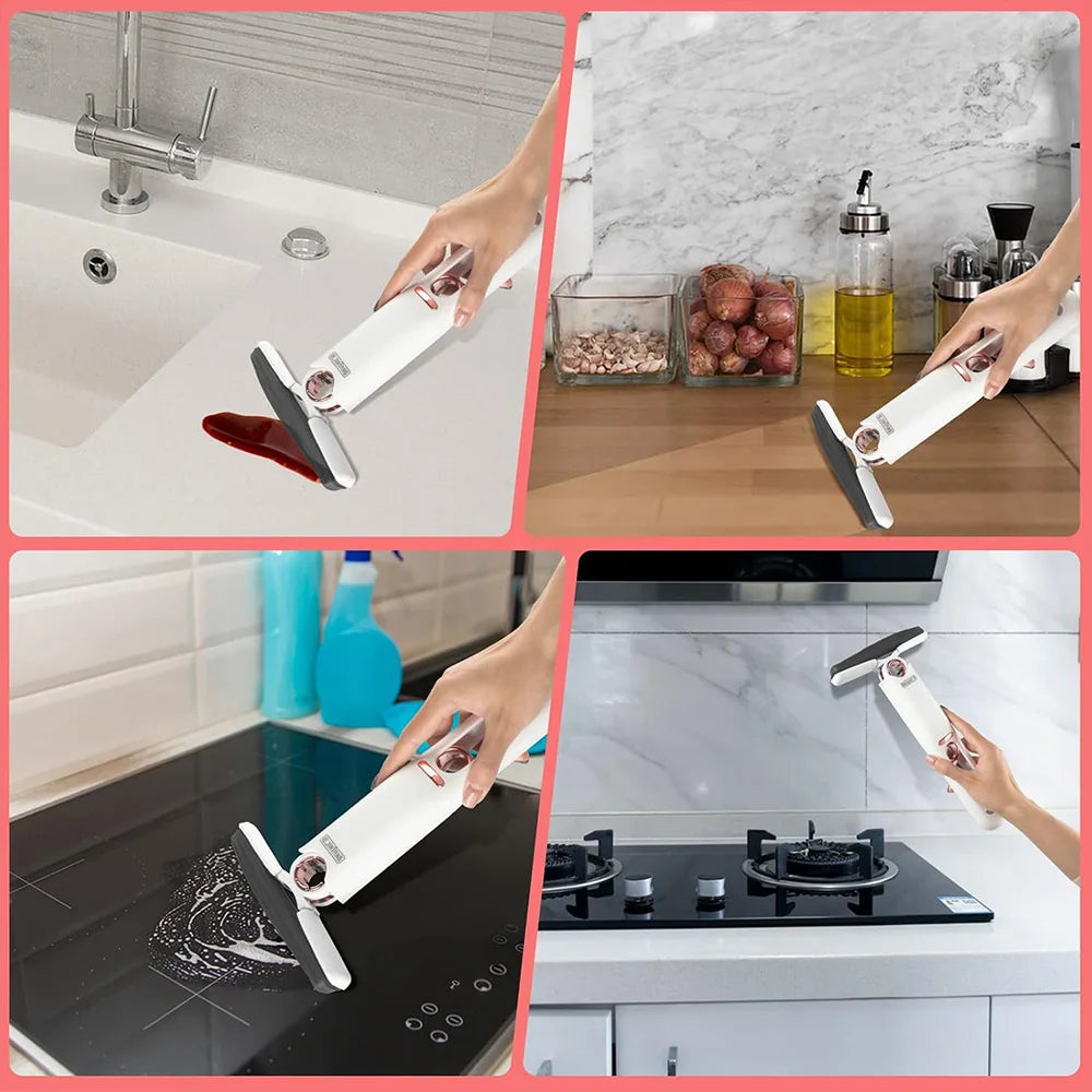 2-24Pcs Mini Mop Powerful Squeeze Mini Mop Folding with Self-Squeezing for Floor, Kitchen, Toilet, Washing Desk, Window, Car Cleaning Tools