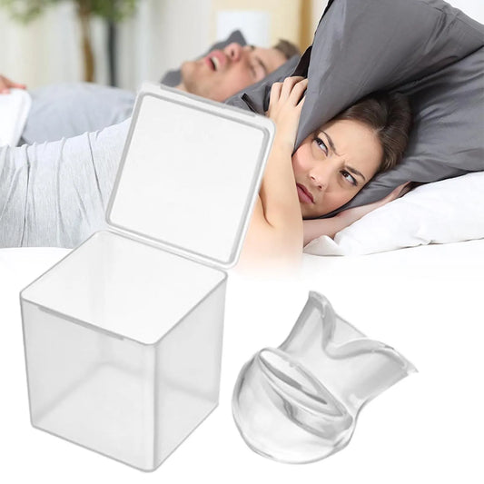 Anti-Snore Tongue Retaining Device Reusable Anti Snoring Mouthpiece Braces Snoring Stopper for Women Night's Sleep