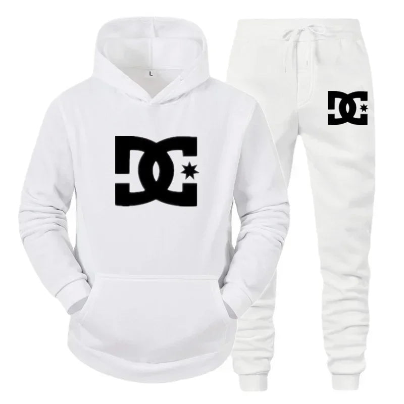 Ropa de primavera y otoño para hombre, nueva sudadera con capucha y pantalones casuales, dos conjuntos de ropa deportiva para correr de alta calidad
