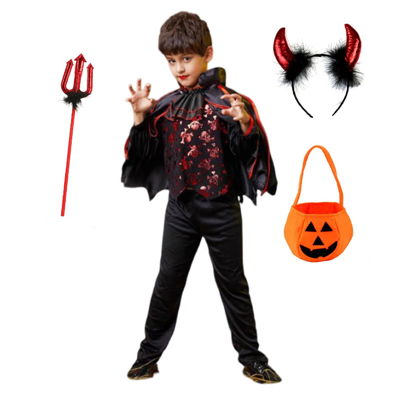 Fantasia de Vampira para Meninas (Halloween) – Vestido de Noiva Fantasma/Vampira – Traje para Festa de Carnaval e Estilo Gótico Escarlate