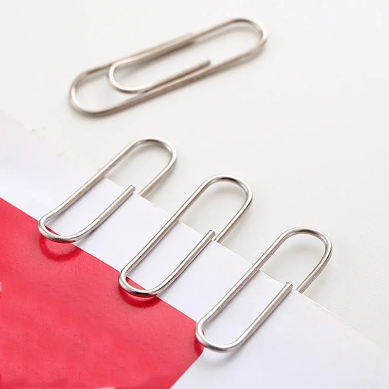 50/100/200PCS Metal Paper Clips Binding Clip Home Office Storage Supplies Anti Lost Mini Bookmark Planner Marking Paperclips