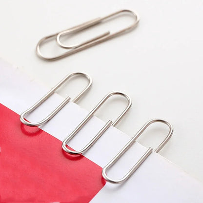 50/100/200PCS Metal Paper Clips Binding Clip Home Office Storage Supplies Anti Lost Mini Bookmark Planner Marking Paperclips