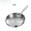 High-end titanium pan, household uncoated steak frying pan, titanium alloy non-stick pan, gas stove with titanium pan