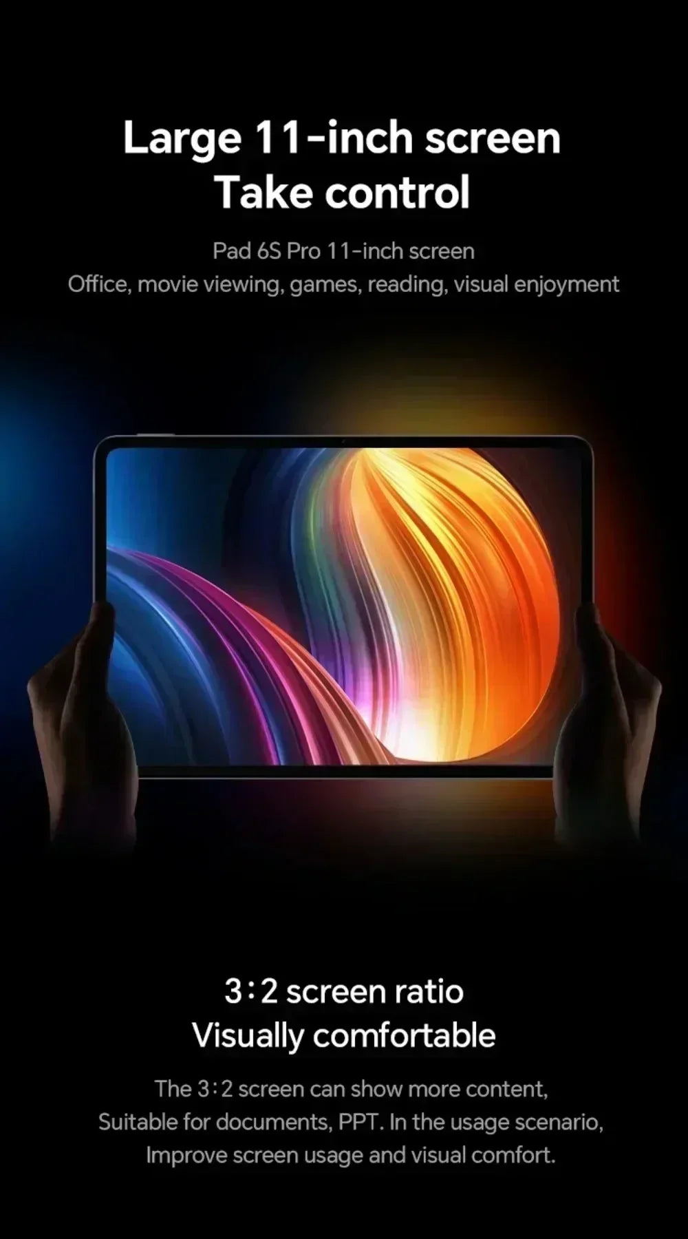 Tableta Pad 6S Pro original, versión global, HD 4K, Android 14.0, Snapdragon 888, 11 pulgadas, 16 GB + 1 TB, 10000 mAh, 5G, doble SIM, WIFI, Mi Tab
