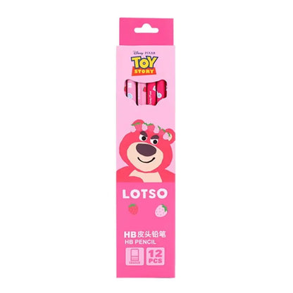 12pcs Disney Spiderman Hb Pencil With Eraser Lotso Elsa Student Stationery Write Draw Pencil Kids School Supplies Wholesale