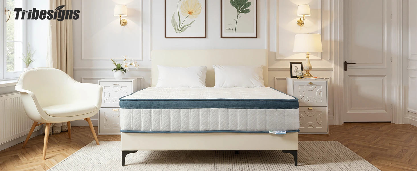 Tribesigns mattress 140x200 cm Height 25 cm Pocket spring Core mattress Medium Hardness H3 7-Zone Orthopedic mattress