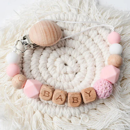 Personalizado Baby Chupeta Clips, Nome Teethers, Titular Mamilos Manequim, Clip Chain, Acessórios Bebês, Presentes Recém-nascidos, Brinquedos Personalizados, Novo