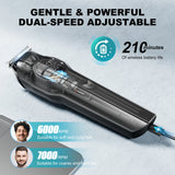 Kensen S30 4-in-1 Cordless Hair Clipper LED Display Men's Beard/Nose Trimmer Rechargeable Barber Grooming Kit Hair Cutting Machine