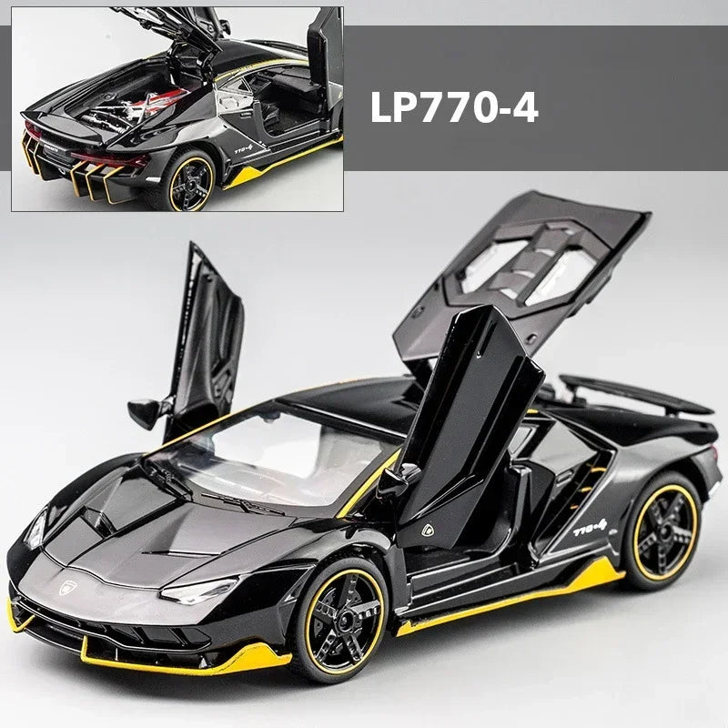 1:32 Lamborghinis LP770 LP750 Car Alloy Sports Car Model Diecast Sound Super Racing Lifting Tail Hot Car Wheel For Children Gift