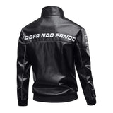 Motorcycle leather jacket, men's leather jacket, contrasting racing jacket, trendy brand seasonal couple style, loose fit