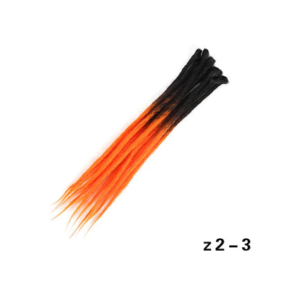20 Polegada sintético 100% artesanal dreadlock extensões de cabelo fino crochê trançado cabelo backcombed dreads reggae estilo cabelo hippie