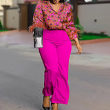2 Piece Women Sets 2025 New Arrival Plus Size Spring Summer Matching Sets Print Two Pieces Sets Top Pants Suits Outfits Clothing