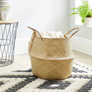 Storage Baskets Straw Wicker Rattan Hanging Flowerpot Seagrass Folding Laundry Clthoes Baskets Garden Plant Basket Home Decor