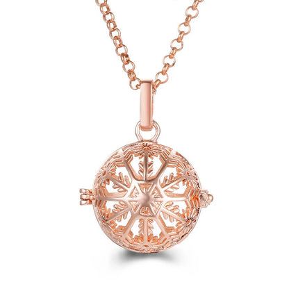 New Aroma Water Droplets Cage Lockets Necklace Heart Shaped Zircon Essential Oil Diffuser Set Combination Woman Pendant Jewelry