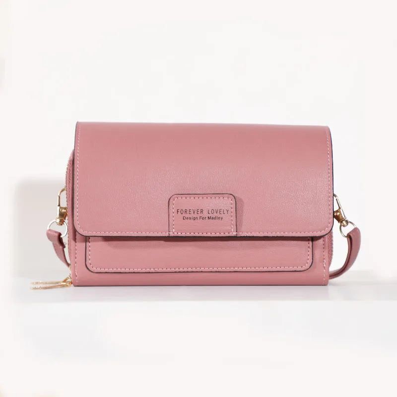 Nuevos bolsos de piel sintética para mujer, multifuncionales, de gran capacidad, tipo bandolera, a la moda, para teléfono