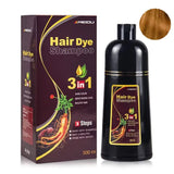 Shampoo de Coloração Instantânea Meidu 3 em 1 – Cor Preto Natural para Homens e Mulheres – Tinta de Cabelo à Base de Ervas (Opções: Castanho, Roxo)