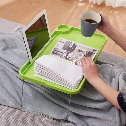 Laptop Bed Table Portable Folding Laptop Table With Cup Holder For Student Dormitory Stable Bed Tray Desk With For Sofa For Lazy