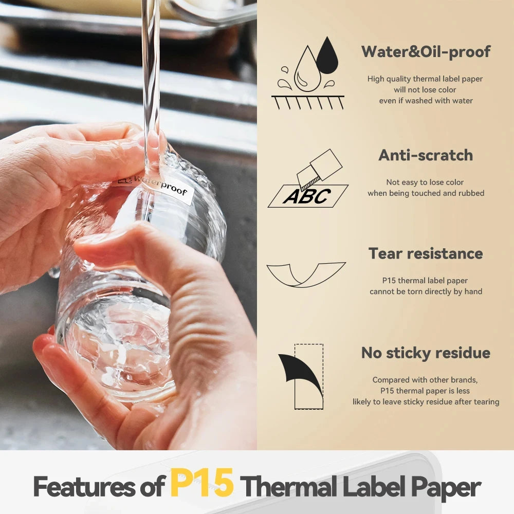 Phomemo D30 Q30/31 Mini Label Printer Paper Printing Label Waterproof Oilproof Scratch-Resistant Price Label Laser Sticker