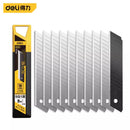Deli 10pcs/box Knife Blade 9mm 18mm SK5 Metal Blades for Home School Supplies Art Craft Paper Box Cutting Utility Knife Tool