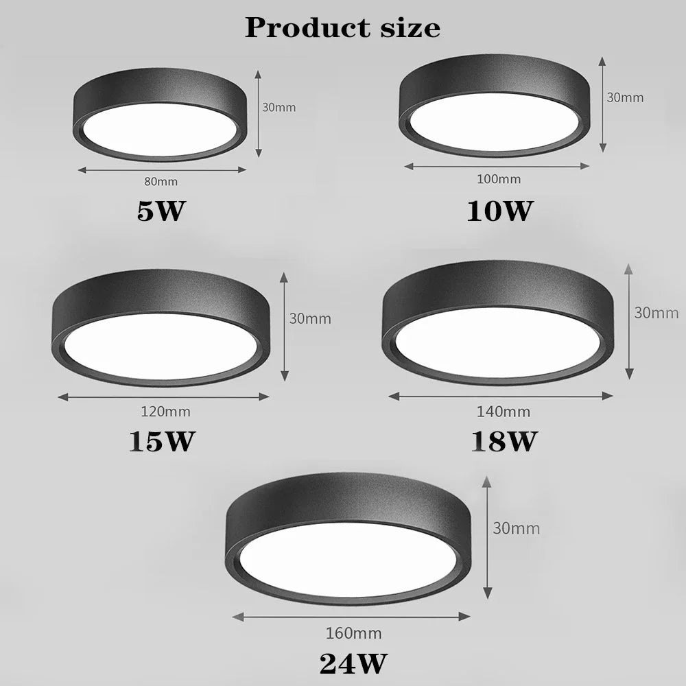 220v conduziu a luz de teto 5w 10 15 18 superfície montada downlight lâmpada do teto para sala estar cozinha holofotes luzes do painel