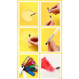 18/24/36/42 Colors Solid Watercolor Paint Set Professional Folding Water Color Pigment Brush Pen for School Art Supplies