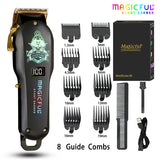 MAGICFUL New Professional Hair Clipper Rechargeable Electric Trimmer For Men Beard Kids Barber Cutting Machine Haircut Machine