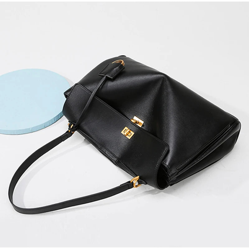 Bolso de mano de gran capacidad para desplazamientos, de piel suave de alta calidad, moderno bolso bandolera de viaje para mujer, maletín de negocios.
