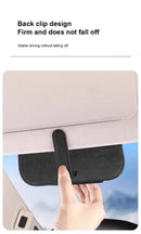 SEAMETAL Cowhide Sun Visor Glasses Holder Premium Leather Wear-Resistant Sunglasses Protective Box Auto Eyeglasses Storage Case