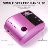 45000RPM Nail Drill Machine Cutters Professional Electric Nails Sander File for Gel Nails Polishing Remove Home Manicure Salon